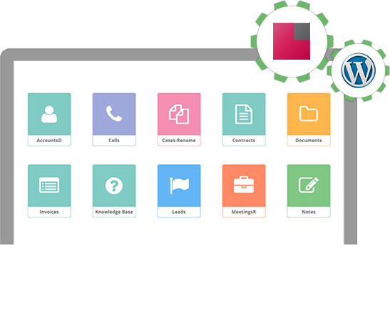 Suitecrm Wordpress Customer Portal - Wordpress Portal (547x453), Png Download