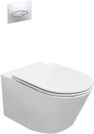 Evora Wall Hung - Bidet (550x550), Png Download