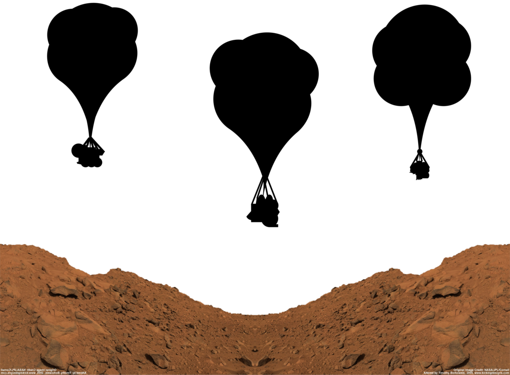 Ships Over Mars - Mars (1000x735), Png Download