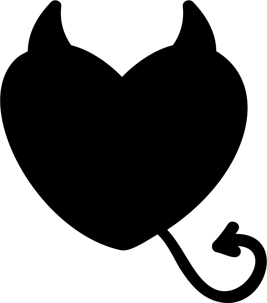 Heart With Tail And Horns Comments - Corazon Con Cuernos (866x981), Png Download