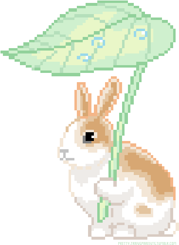 Bunny, Png, And Transparent Image - Pixel (500x591), Png Download