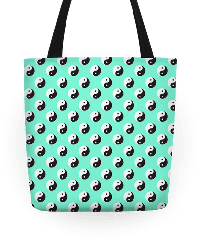 Teal Yin Yang Pattern Tote - Shoulder Bag (484x484), Png Download