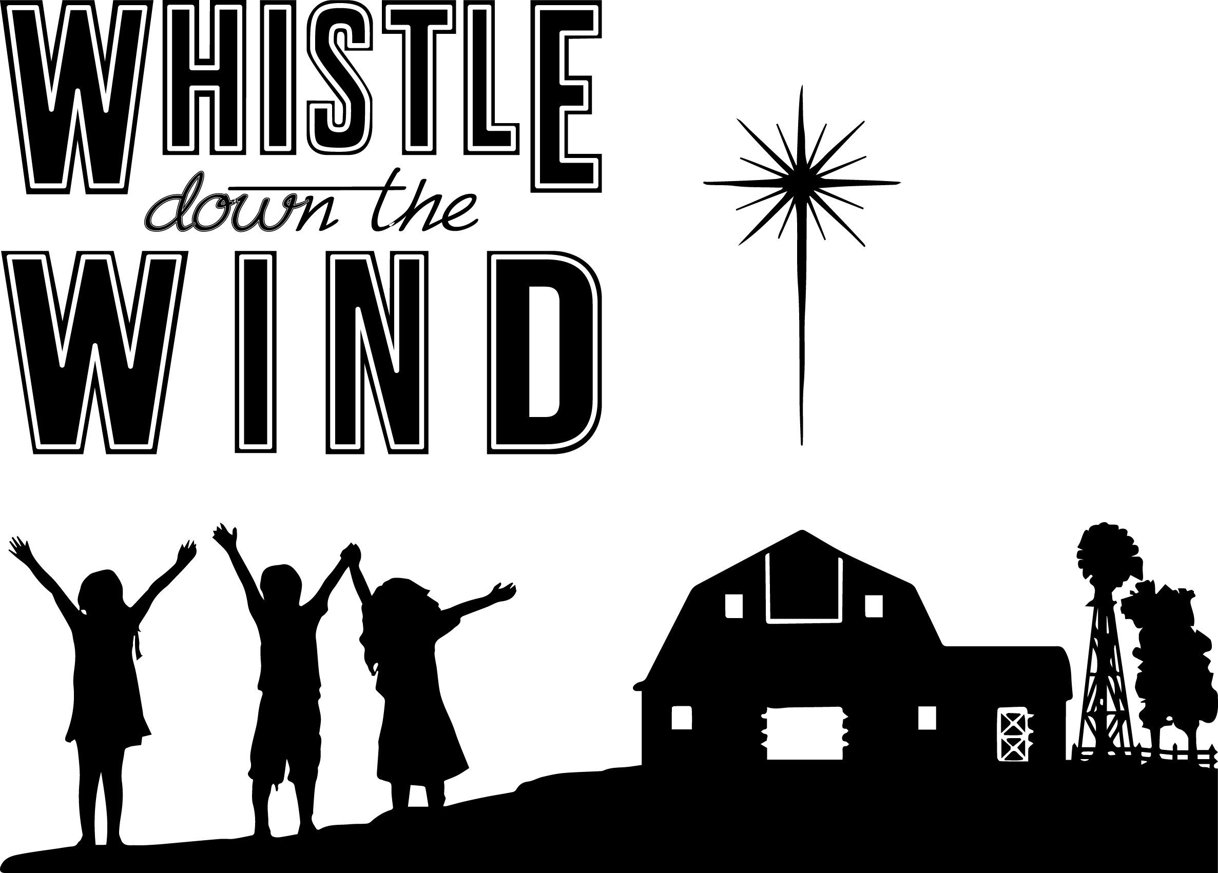 03 Whistle Down The Wind Black - Whistle Down The Wind Musical Logo (2373x1702), Png Download