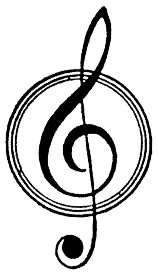 Zoom Treble Clef Rubber Stamp - Clef (1000x1000), Png Download