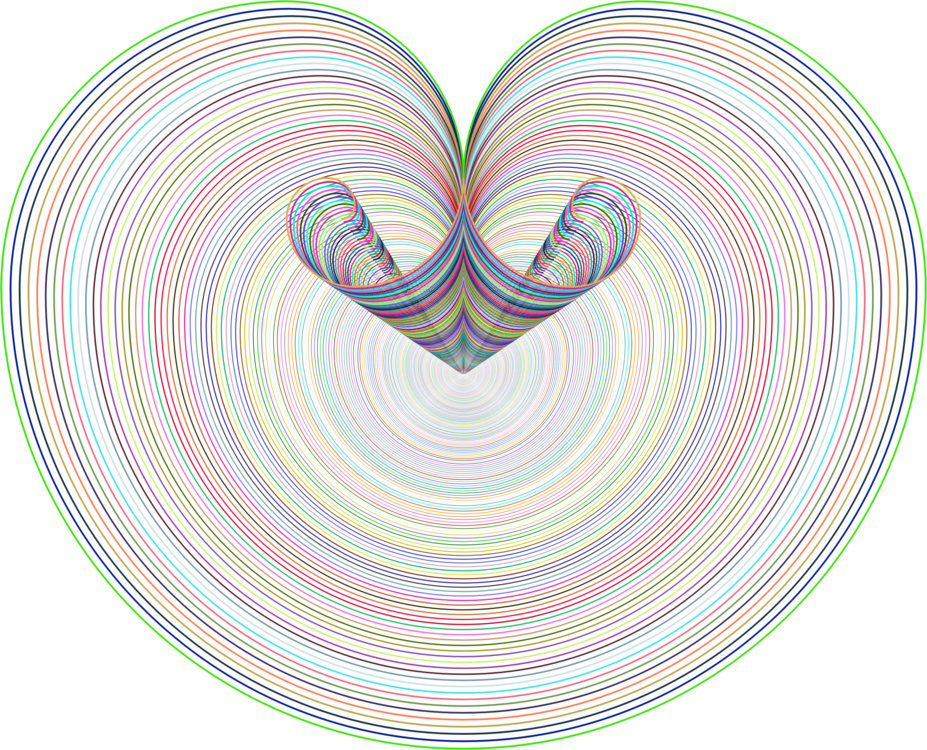Heart Line Art Golden Ratio M-095 - Clip Art (927x750), Png Download