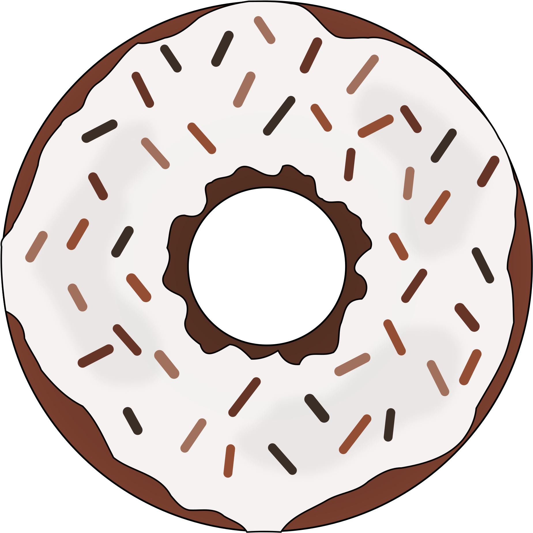 This Free Icons Png Design Of Brown Donut (2400x2400), Png Download