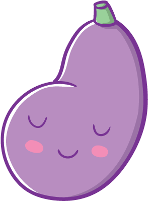 Eggplant Stickers By Blake Jones Messages Sticker-4 - Eggplant (409x409), Png Download