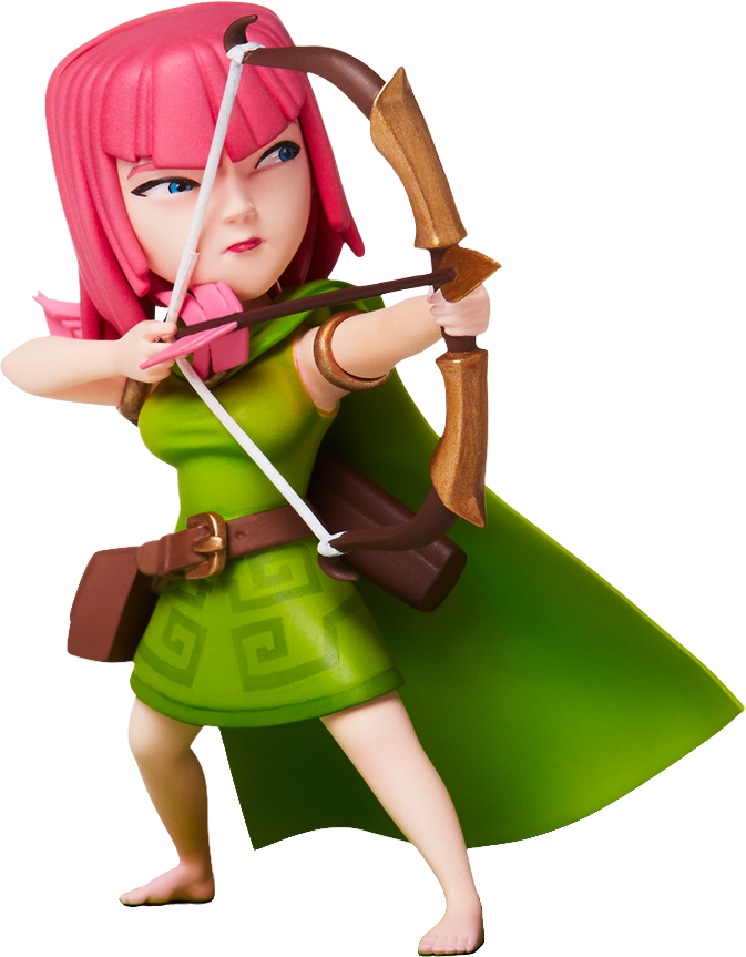 Free Icons Png - Clash Of Clans Archer Figure (673x863), Png Download