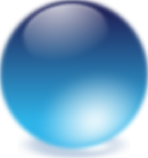 The Editing Of Blue Crystal Balls - Glass Ball Clip Art (564x601), Png Download