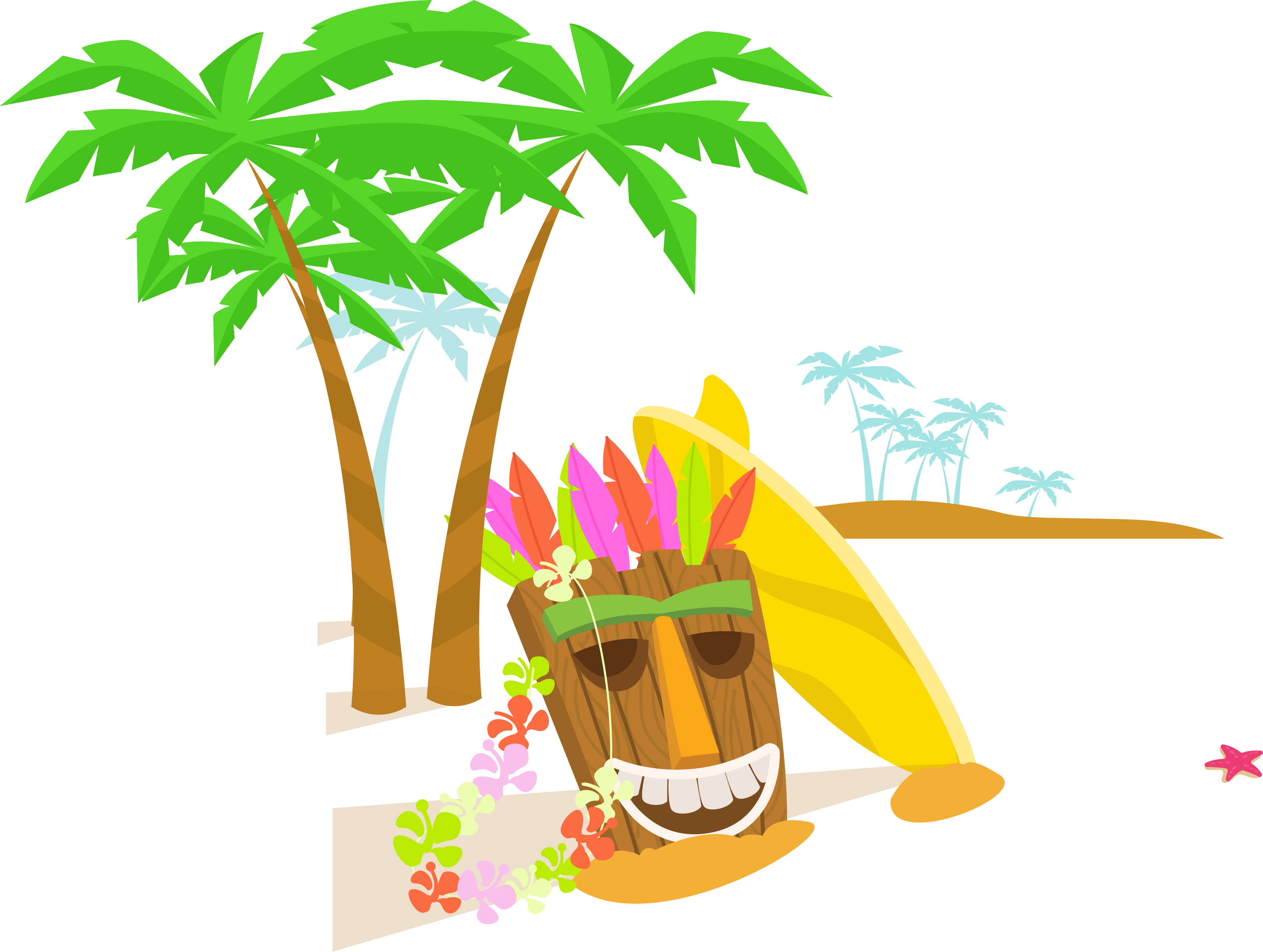 Hawaiian Beaches Download - Ilha Havai Em Png (3312x2498), Png Download