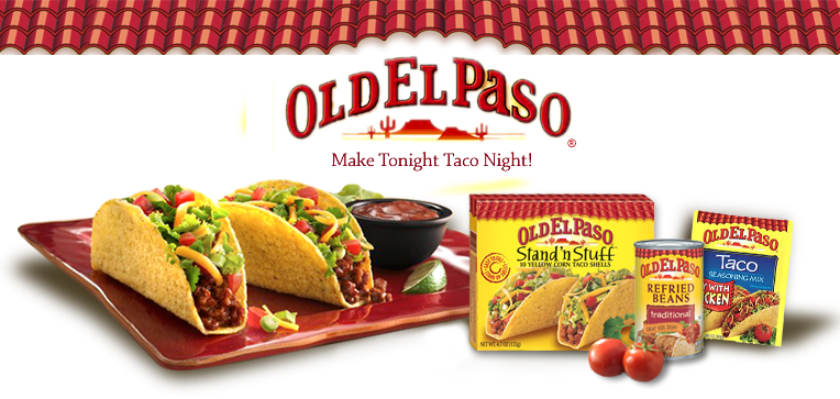 Old El Paso Products - Old El Paso Stand 'n Stuff Dinner Kit, Taco - 10.5 (764x363), Png Download