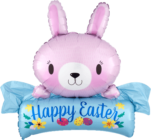 Happy Easter Balloons (500x464), Png Download