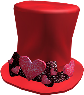 Glitz And Glitter Heart Top Hat - Plush (420x420), Png Download