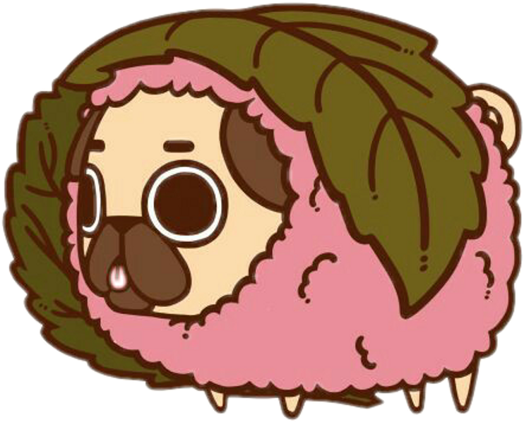Hedgehog Clipart Kawaii - Puglie Potato Canvas Print - Small By Puglie Pug (1024x1024), Png Download