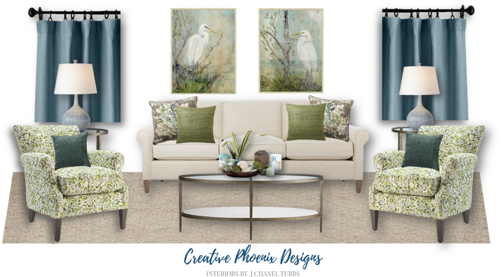 Coastal Jewel Tones Vignette View - Portable Network Graphics (1000x561), Png Download