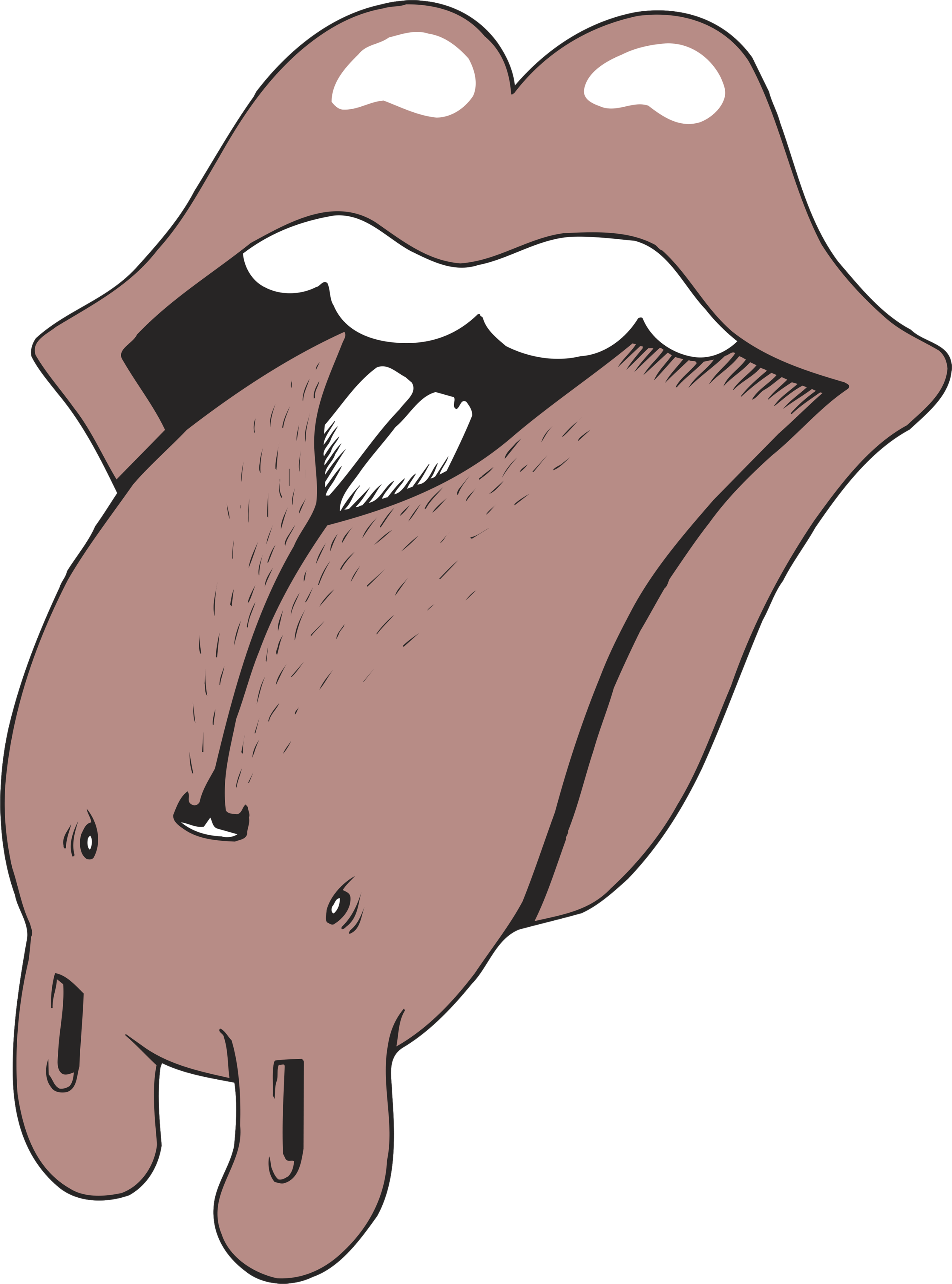 Cotton Mouth Vector Free Stock - Rolling Stones Logo Png (3600x4320), Png Download