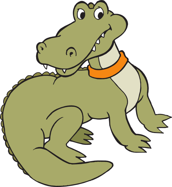 How To Set Use Alligator With A Collar Svg Vector (552x599), Png Download