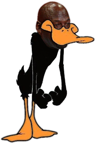 Daffy Duck Bugs Bunny Tweety Donald Duck Beak Ducks - Michael Jordan Daffy Duck (322x501), Png Download