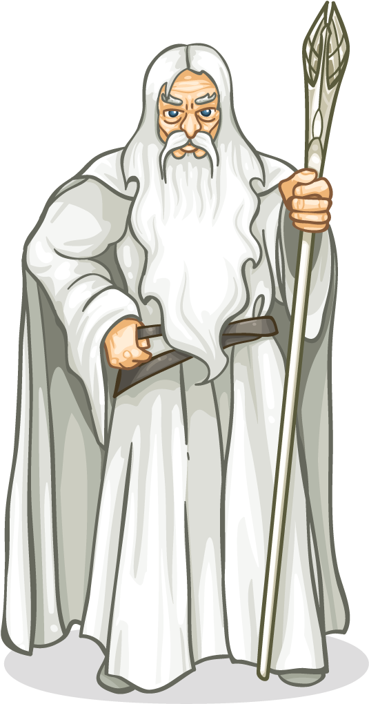 White Wizard - Illustration (1024x1024), Png Download