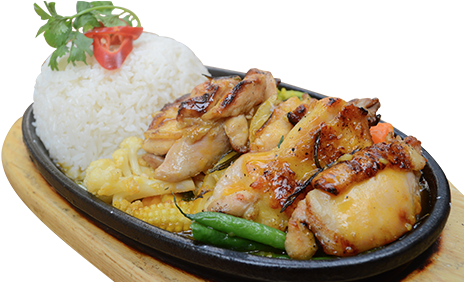 Pephn Honey Chicken Thigh - Steamed Rice (500x287), Png Download