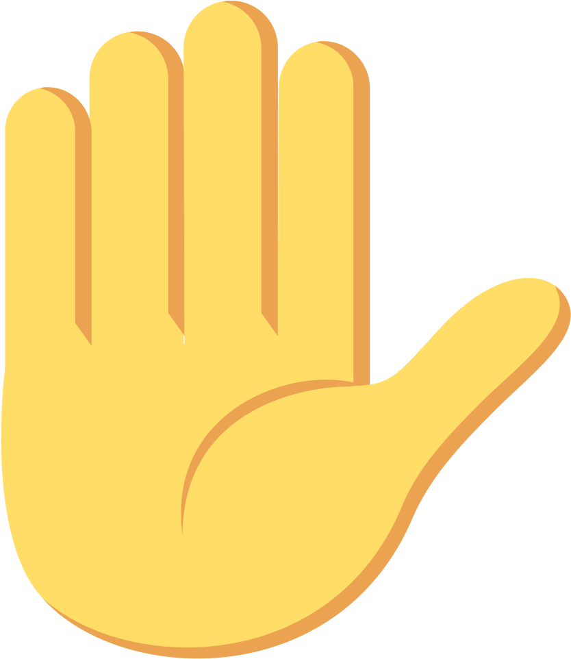 Raised Hand Emoji Transparent (768x768), Png Download
