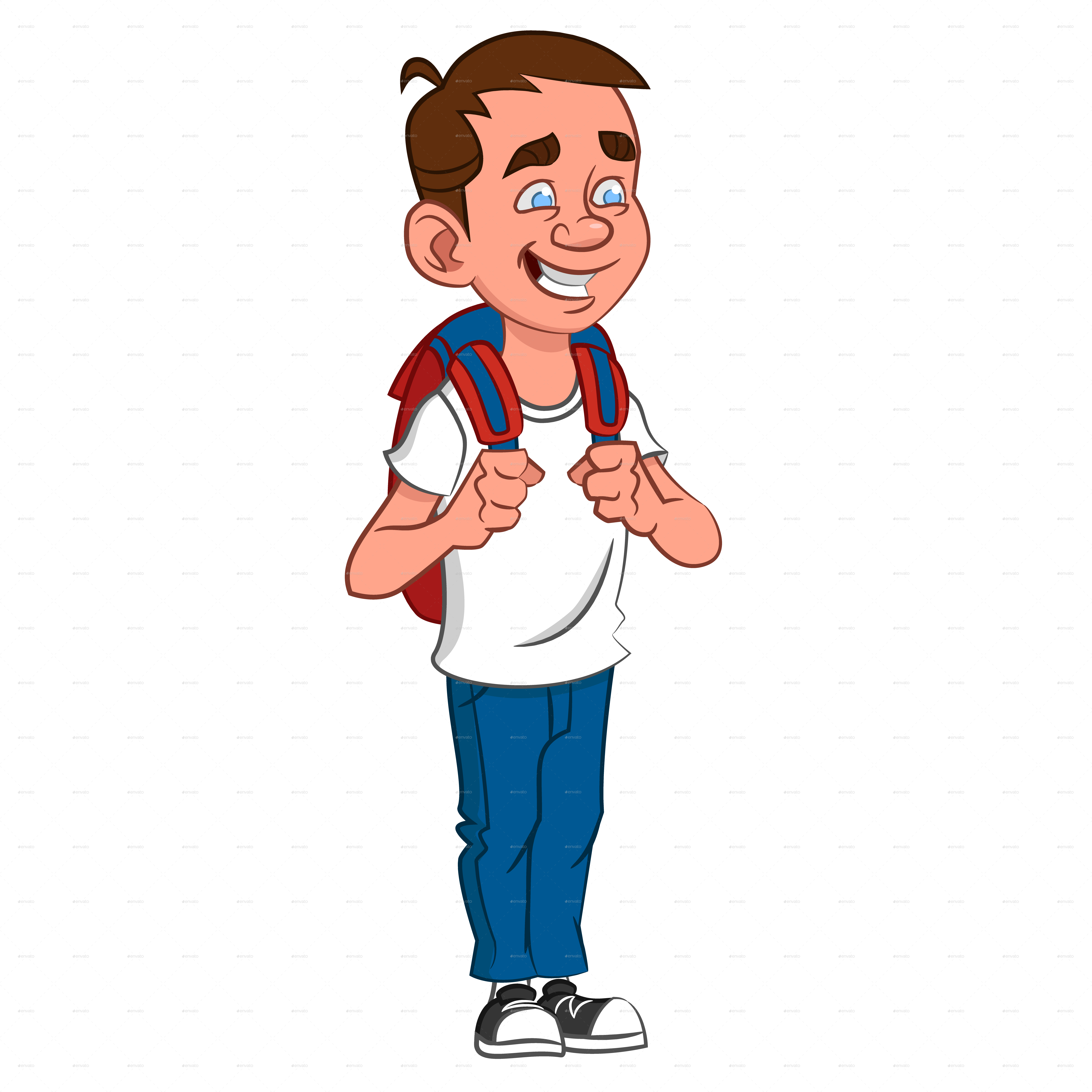 Stock School Boy Png For Free Download - School Boy Vector Png (6000x6000), Png Download