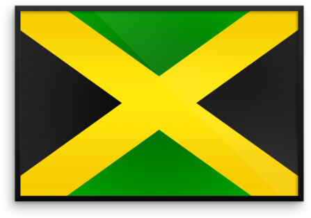Jamaica Flag Wall Art - Nama Bendera Jamaika (500x500), Png Download