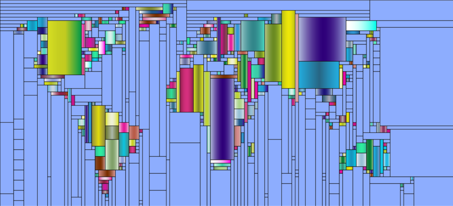 World Map Clipart World Map - World (900x409), Png Download