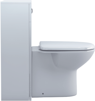 Essential Plus White 500mm Back To Wall Toilet Unit (492x410), Png Download