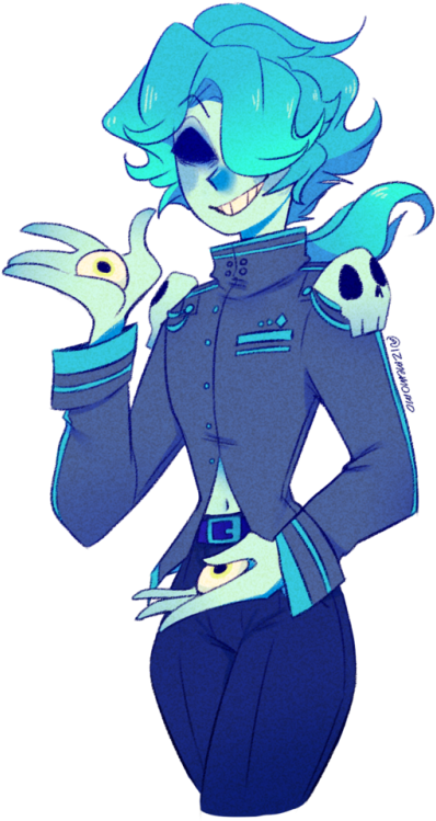 Tumblr P0yb8ertil1wga3mqo1 500 - Cuphead Human Blind Specter (407x750), Png Download