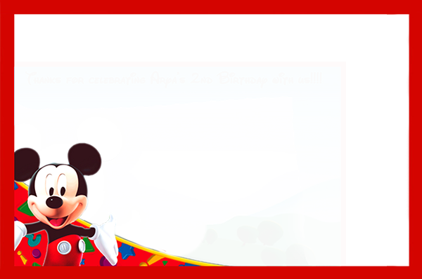Mickey Mouse Frame Png (600x398), Png Download