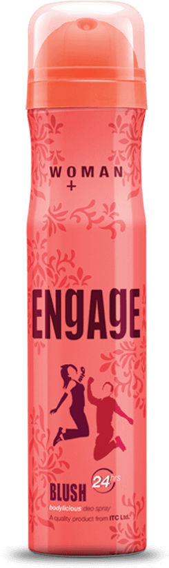 Blush Bodylicious Deo Spray - Engage Deo (257x837), Png Download
