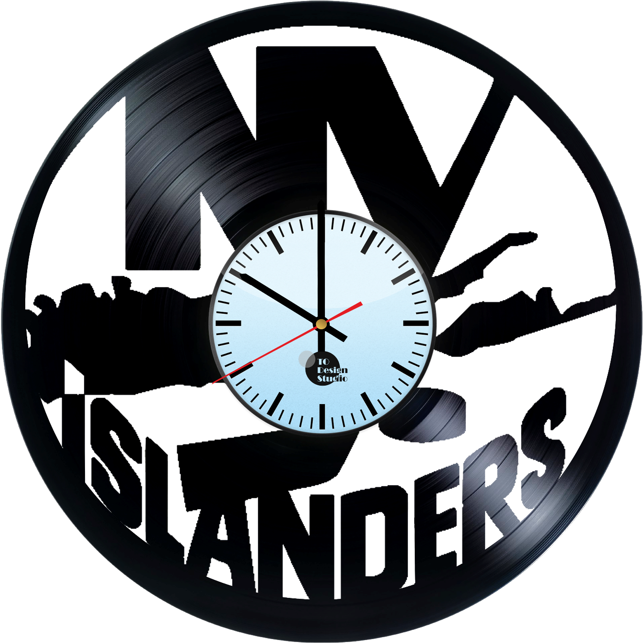 New York Islanders Logo Png Handmade Vinyl Record Wall - Snoopy Vinyl Record Wall Clock Snoopy Lazy Vinyl Record (1500x1500), Png Download