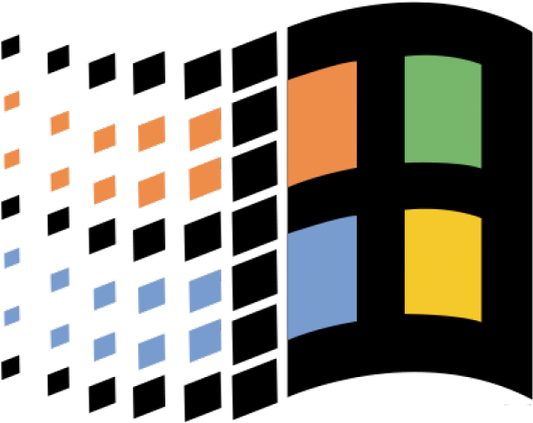 Windows 10 Logo Vector - Windows 95 Logo Png (447x345), Png Download