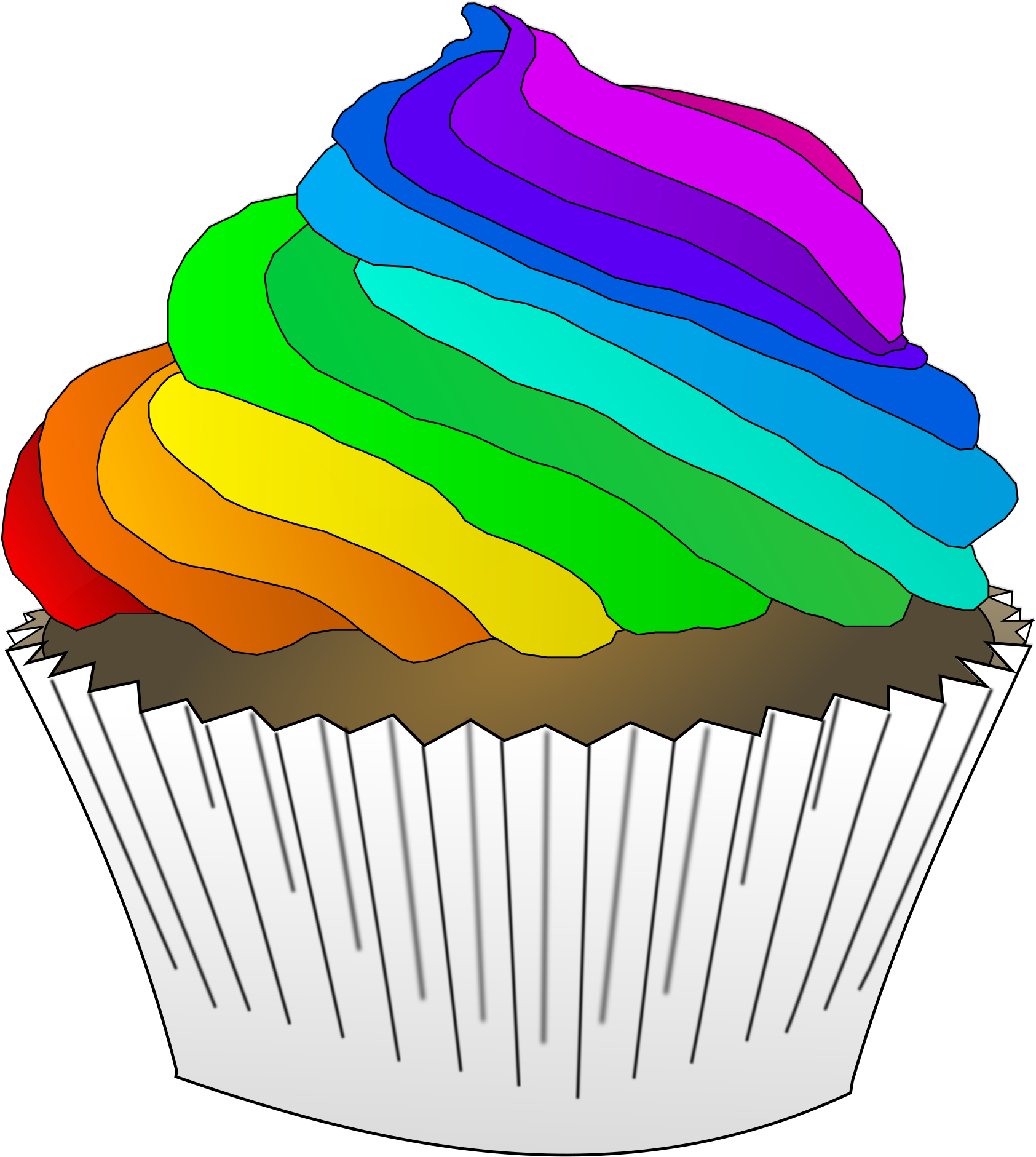 This Free Icons Png Design Of Chocolate Rainbow Cupcake (2204x2400), Png Download