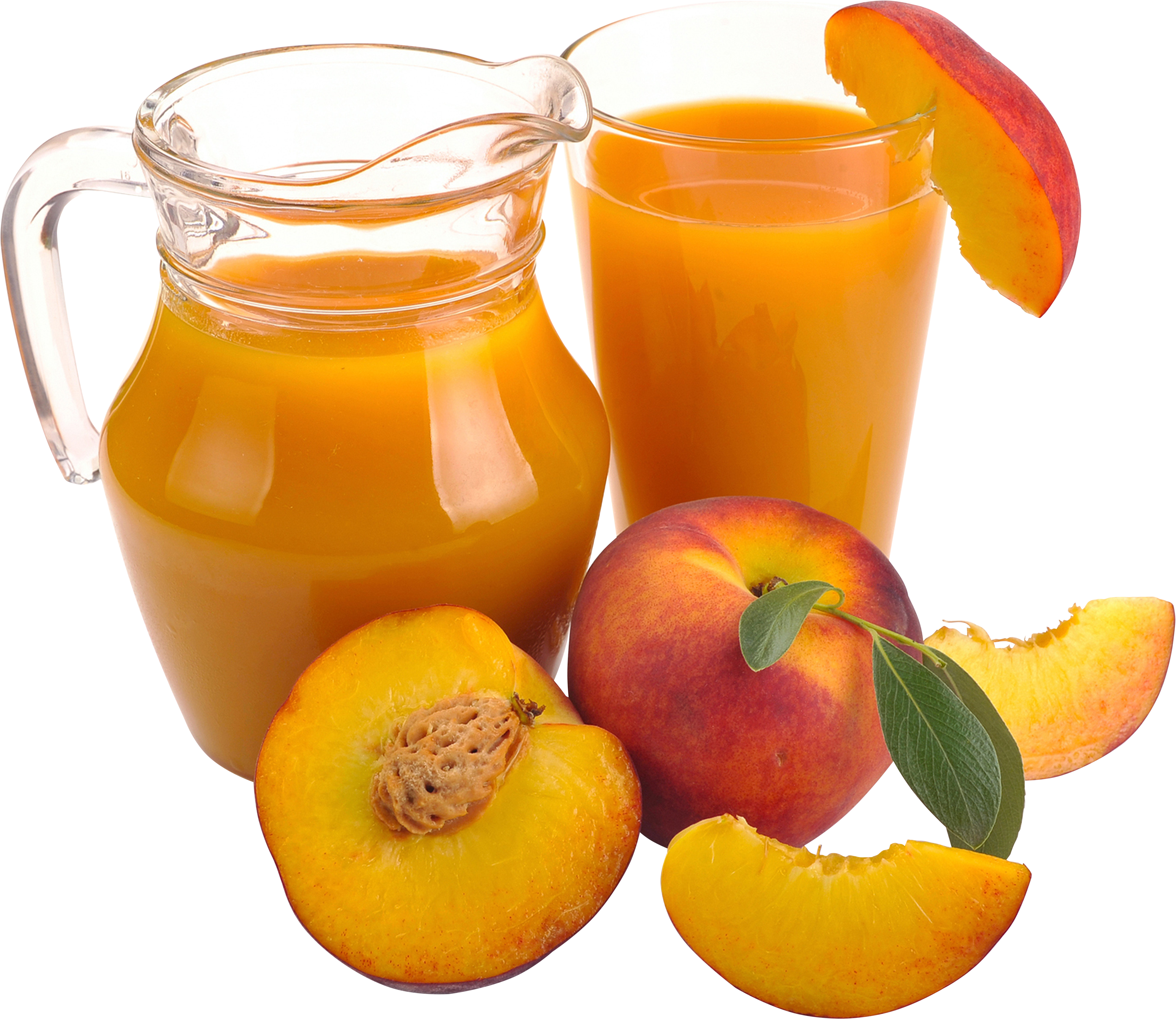 Peaches With Juice Png Image - Juice Peach (3094x2682), Png Download