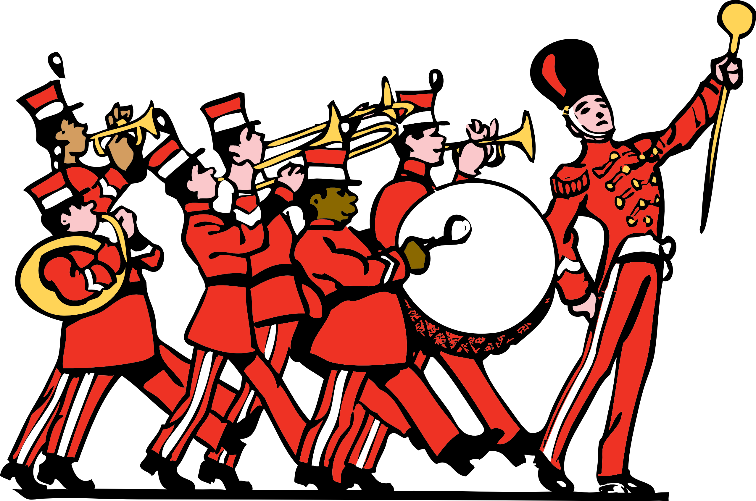 Fest Cliparts - Marching Band (2555x1694), Png Download