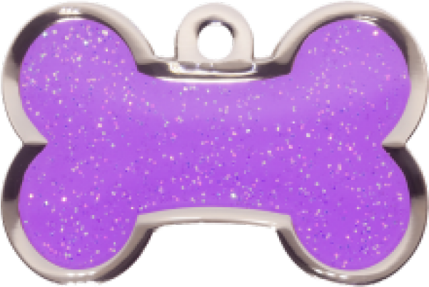 Dog Bone Tag Png - Purple (600x550), Png Download