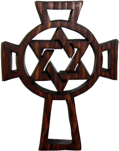 Star Of David Cross - Star Of David And Cross (500x500), Png Download