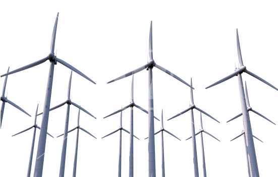 Wind Turbines Front - Wind Turbines No Background (550x366), Png Download