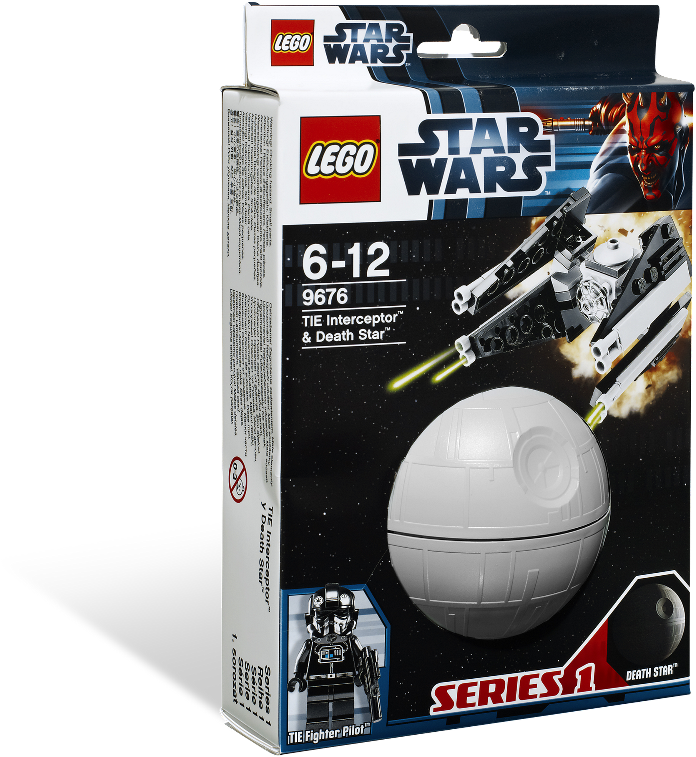 9676 Tie Interceptor & Death Star - Lego Star Wars - Tie Interceptor & Death Star (2000x1500), Png Download