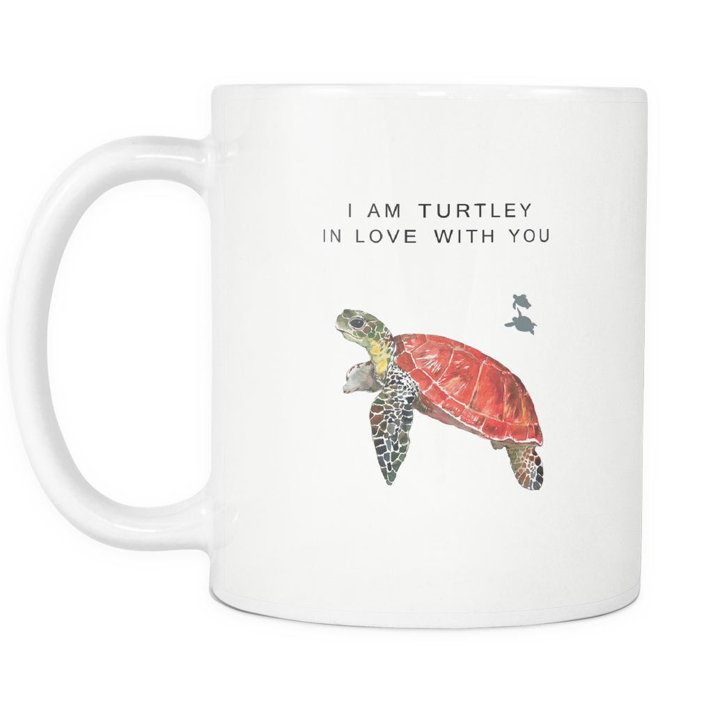 I'm Turtley In Love With You - Green Sea Turtle (1024x1024), Png Download