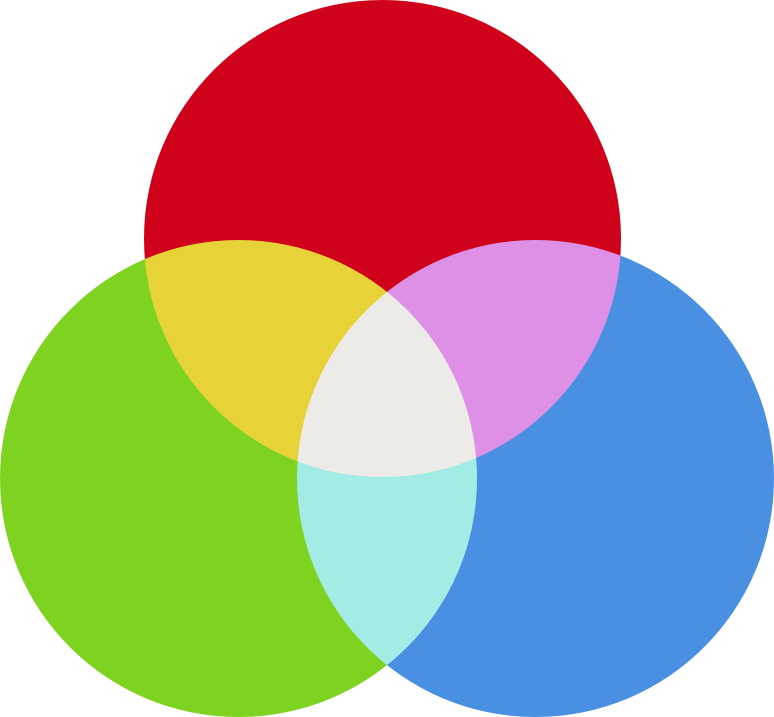 ‍‍red, Green, And Blue Used To Create Other Colors - Red Green Blue Png (774x717), Png Download