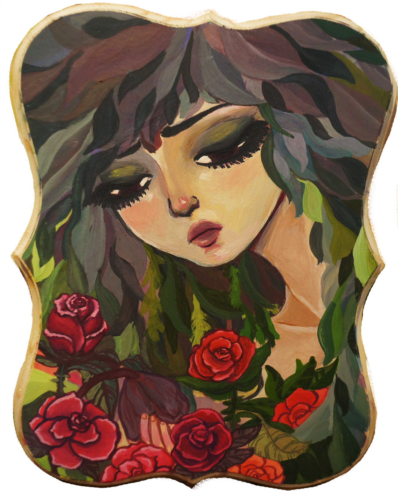 Some Recent Paintings And Drawings - Garden Roses (1298x1600), Png Download