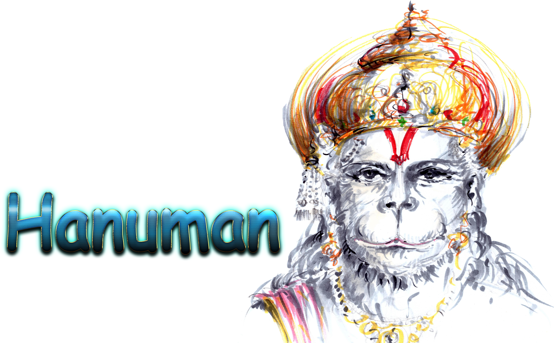 Hanuman Png Images Free Download - Art Hanuman (1920x1200), Png Download