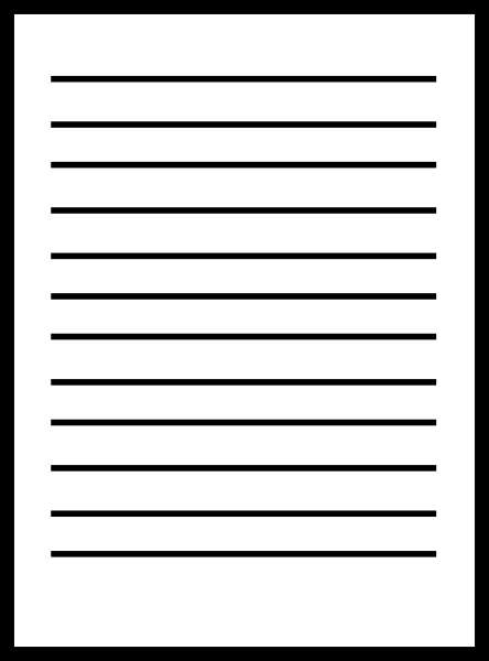 How To Set Use Paper With Lines Clipart (444x600), Png Download