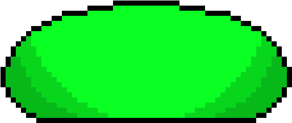 Green Slime - Cap Pixel Art (670x360), Png Download