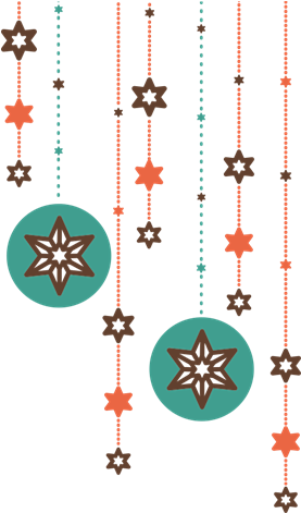 Vinilo Decorativo Guirnaldas De Estrellas De Navidad - Estrellas Navideñas En Png (470x470), Png Download