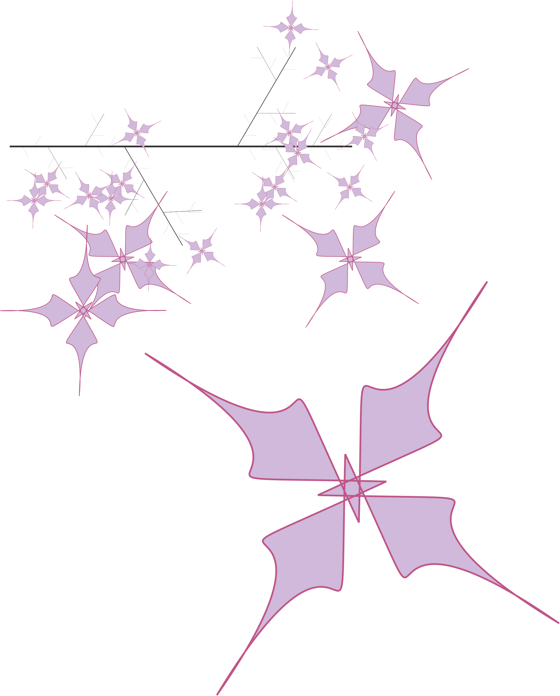 This Free Icons Png Design Of Tree With Purple Flowers (1929x2400), Png Download