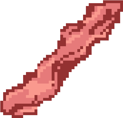 Bacon Clipart Pixel Art - Bratwurst (540x580), Png Download